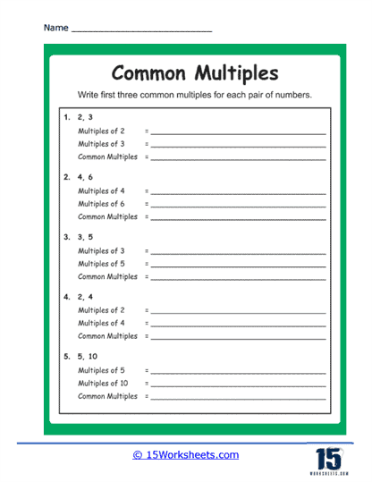 Three Common Multiples