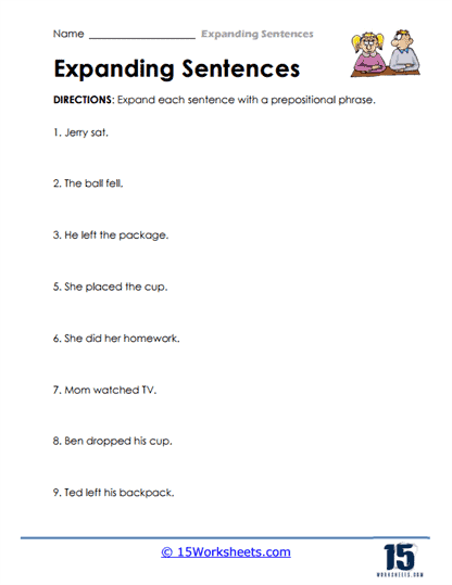 Expanding Sentences #5