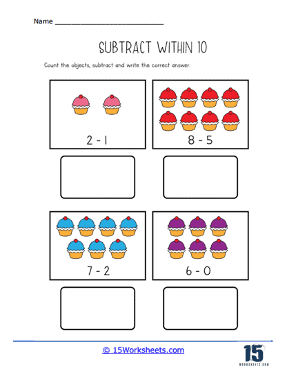 Cupcake Math Worksheet