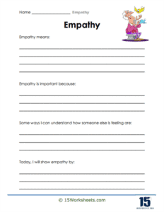 Empathy Worksheets 15 Worksheets com