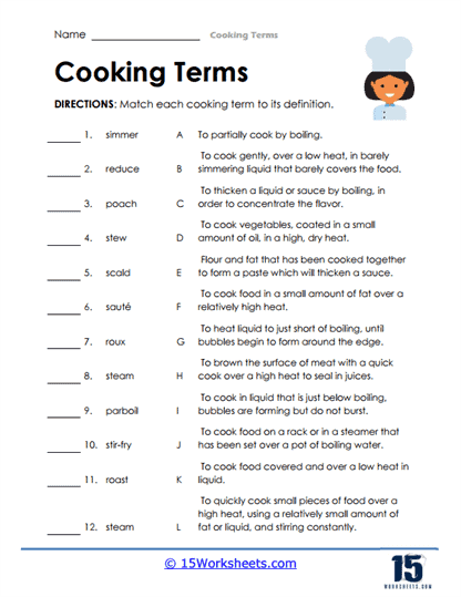 Cooking Terms #6