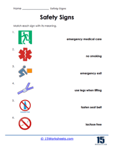 Safety Signs Worksheets - 15 Worksheets.com