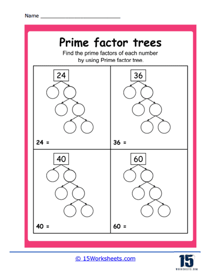 Factor Tree Worksheets - 15 Worksheets.com