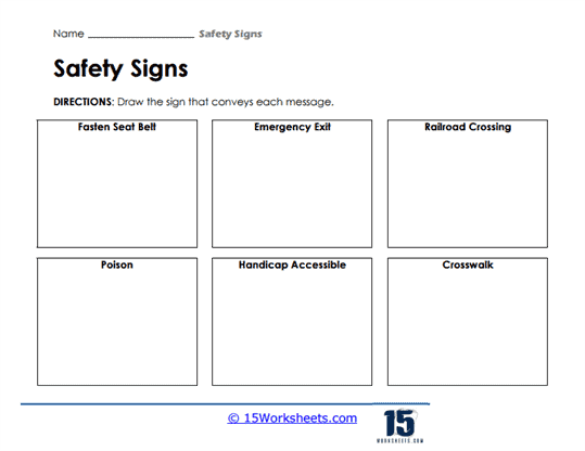 Safety Signs Worksheets - 15 Worksheets.com