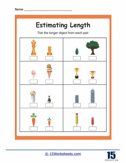 Longer Objects Worksheet