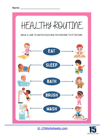 Healthy Routine Worksheet