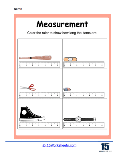 Color the Rulers Worksheet