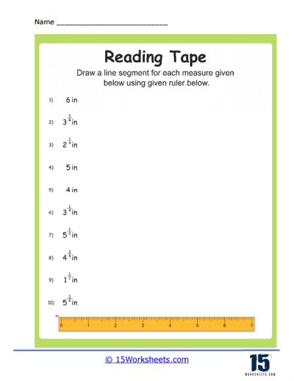 Draw a Line to Length Worksheet
