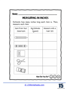 Measuring Inches Worksheets - 15 Worksheets.com