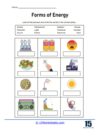 Kinetic And Potential Energy Worksheets 15 7874
