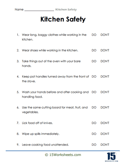 Kitchen Safety #2