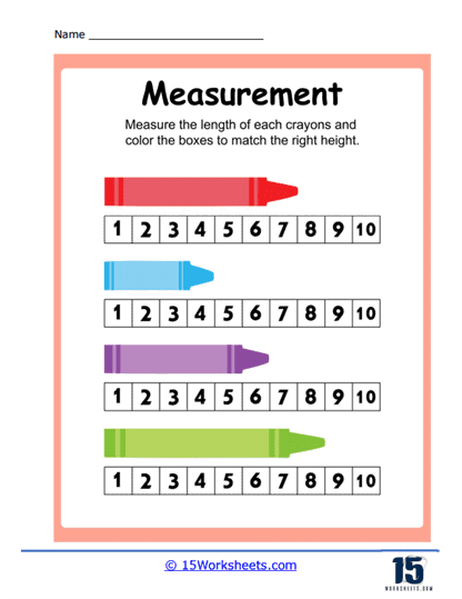 Measuring Crayons Worksheet