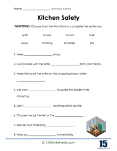 Kitchen Safety Worksheets - 15 Worksheets.com