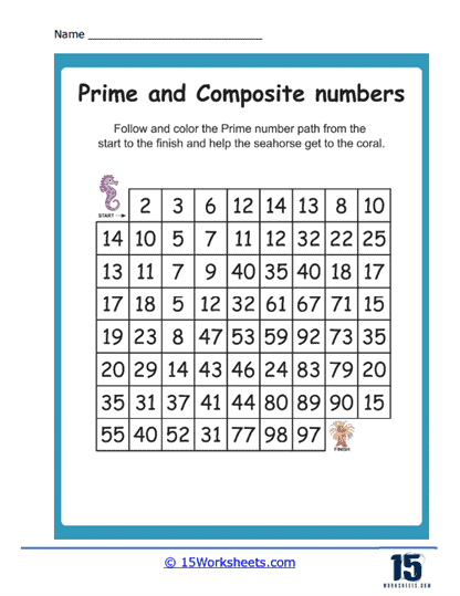 Prime Puzzle Worksheet