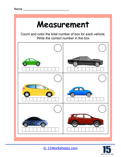 Measure Cars Worksheet