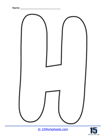 Bubble Letter H #1