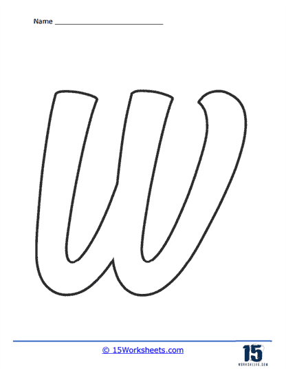Wiggly 'W' Wonderland Worksheet