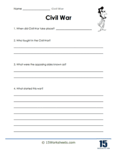 American Civil War Worksheets - 15 Worksheets.com
