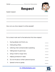 Character Education Worksheets - 15 Worksheets.com