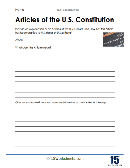 Articles of the U.S. Constitution