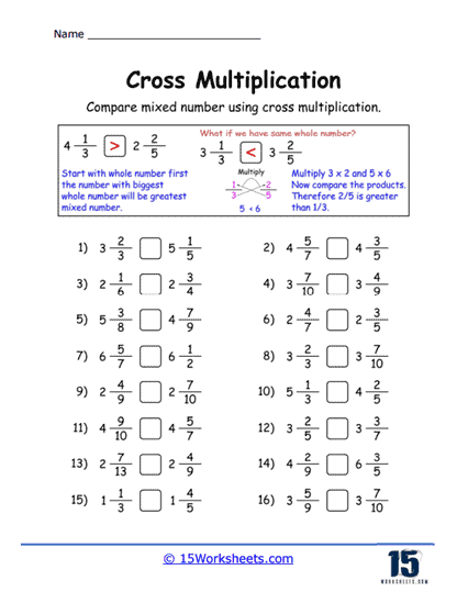 Comparing with Symbols Worksheet