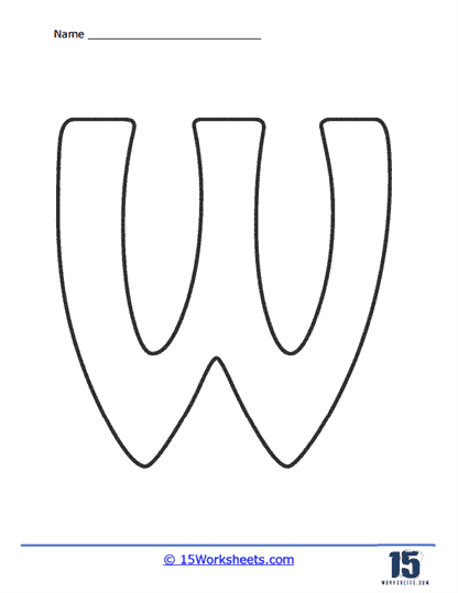 Whale of a W Worksheet