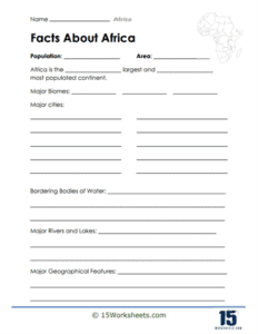 Africa Worksheets - 15 Worksheets.com