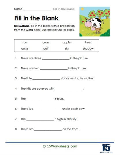 Fill in the Blank Worksheets
