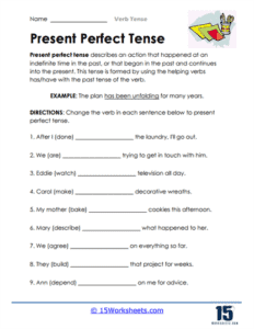 Verb Tense Worksheets - 15 Worksheets.com