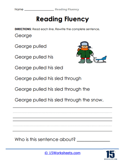 Reading Fluency Worksheets