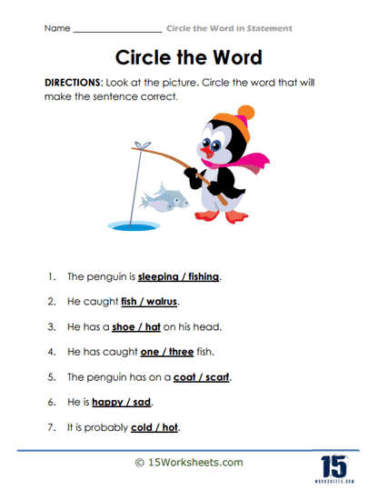 Word Use in Statements Worksheet