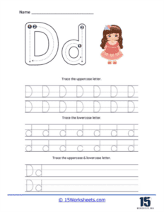 D'Nealian Style Print Worksheets - 15 Worksheets.com