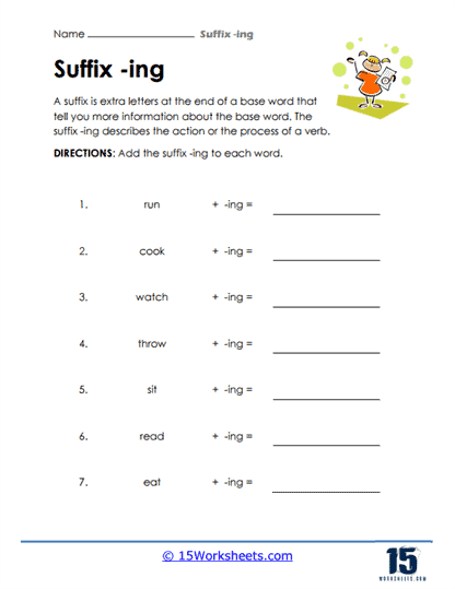 Word + Suffix Worksheet