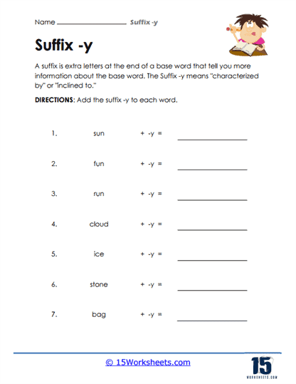Adding Base and Suffix Worksheet