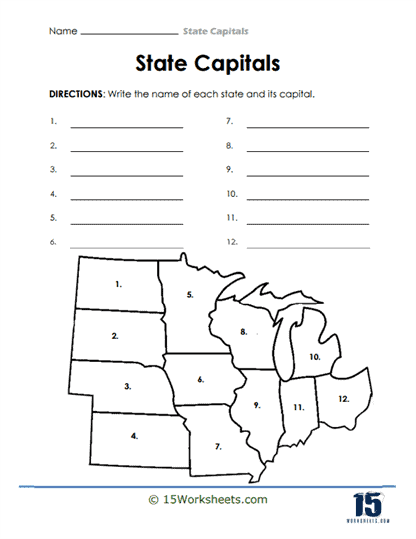 Middle Country Worksheet