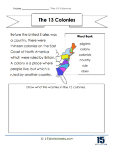 13 Colonies Worksheets - 15 Worksheets.com