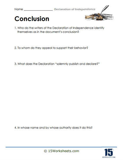Document's Conclusion Worksheet
