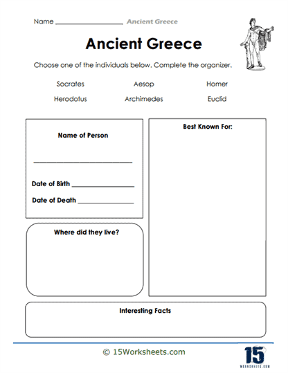 People of Ancient Greece Worksheet