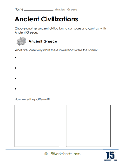 Comparing Ancient Civilizations Worksheet