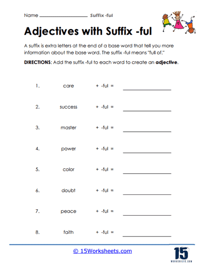 Adjectives with -ful Worksheet