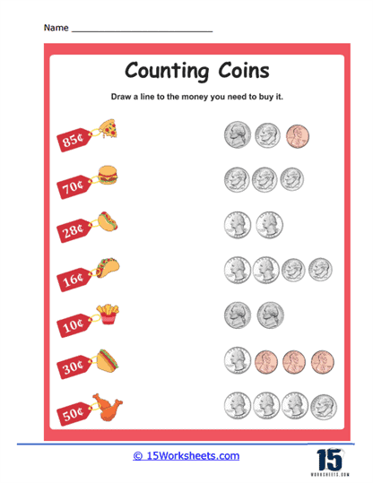 Combo Meal Worksheet