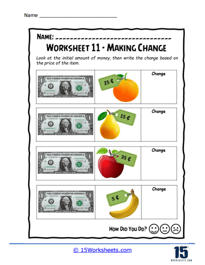 Fruity Finances Worksheet