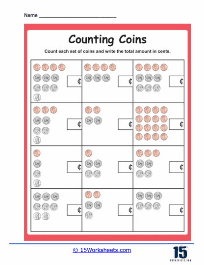 Great Coin Crunch Worksheet