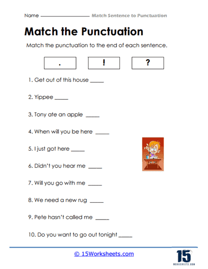 Which Form of Punctuation Worksheet