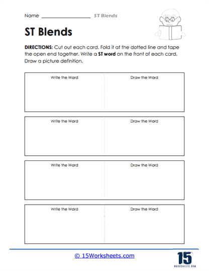 Card Cut Outs Worksheet
