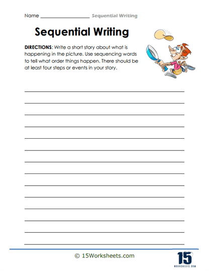 Adventure Sequence Scribbles Worksheet