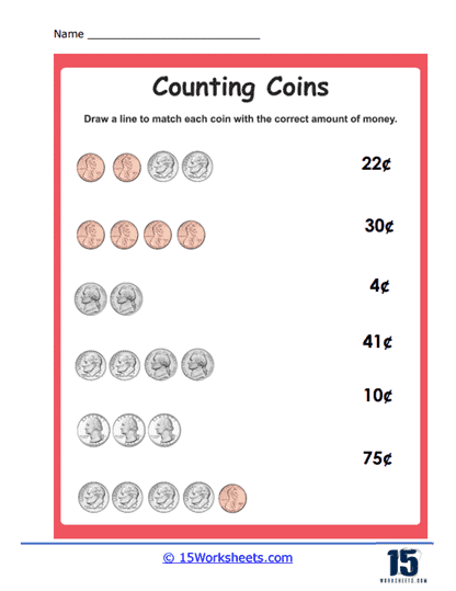 Coin Connect Worksheet