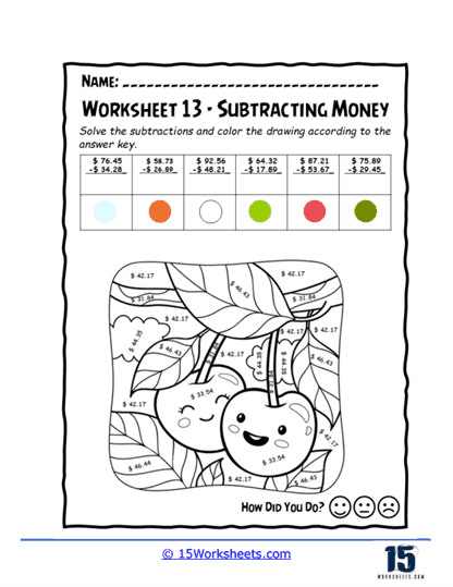 Subtraction Safari Worksheet