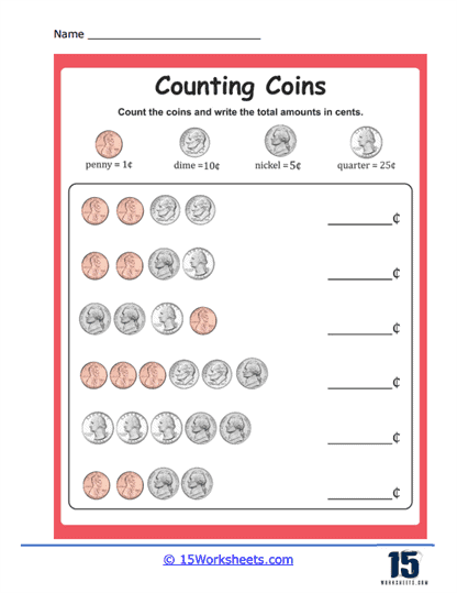 Carnival Count-Up Worksheet