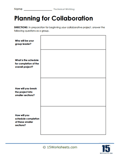 Planning for Collaboration Worksheet